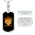 thumbnail image 2 of Blockchain Wolf Crypto Stainless Steel or 18k Gold Premium Swivel Dog Tag Keychain, 2 of 16