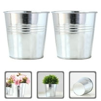 HOMEMAXS  2 Pcs Decorative Flower Pot Garden Planter Decoration Indoor Planters Office Silver