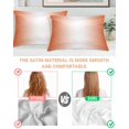 thumbnail image 3 of Orange Ombre Pillow Cases King Size Set of 2, Smooth Satin Pillowcase for Hair and Skin, Modern Gradient Abstract Art Decorative Cooling Bed Pillow Covers with Zipper, 20x36 Inches, 3 of 5