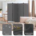 thumbnail image 6 of GOJOOASIS Folding 4 Panel Room Divider Folding Privacy Screen Home Office Dorm,Grey, 6 of 9