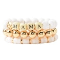 thumbnail image 5 of NICKSUN Mama Bracelets For Women Chunky Stack Gold Layered Beaded Bracelet Jewelry Birthday for Mother Gold Plated Charm Bracelets for New Mom, 5 of 7