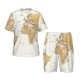 thumbnail image 1 of Fotbe World Map 1 Pijama Estampada de 2 Piezas para Niños – Ropa de Dormir de Manga Corta Cómoda para Niños y Niñas, Camiseta y Shorts de Algodón-3X-Large, 1 of 6