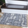 thumbnail image 2 of Ottomanson Ottohome Collection Non-Slip Rubberback Boxes Design Indoor Rug, 2 of 7