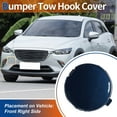 thumbnail image 2 of Ganga Única Ganga Única Tapa de Gancho de Remolque del Parachoques Frontal Derecho Azul Eterno para Mazda CX-3 16-21 No.D10J50A11A, 2 of 6
