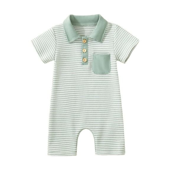 Zshosam Newborn Romper Baby Boy Zipper Newborn Baby Boy Summer Outfit Romper Jumpsuit Cute Infant Clothes Size 12 18 Months,(Green 12-18 Months)