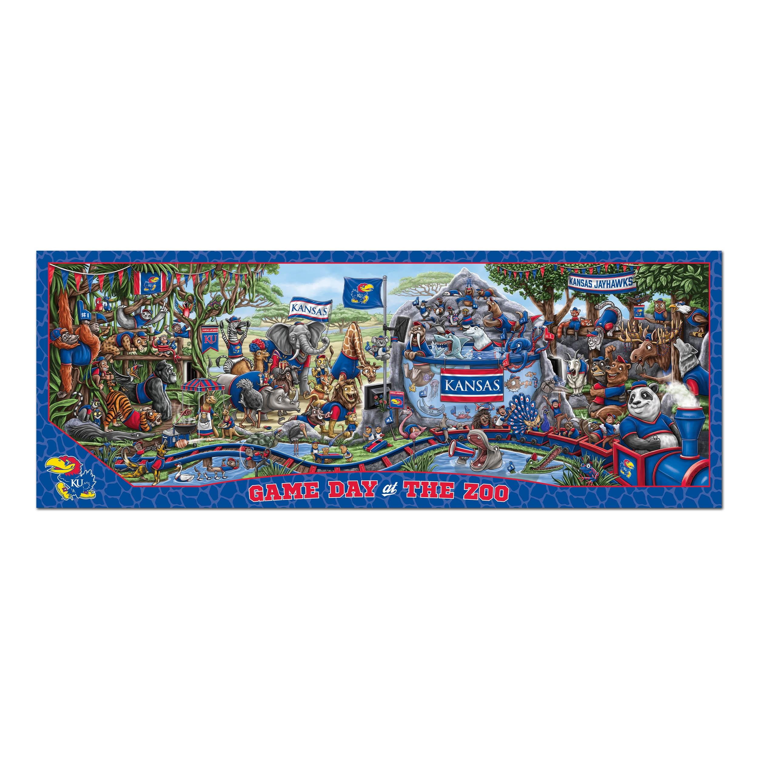 YouTheFan NCAA Kansas Jayhawks Game Day at the Zoo - 500 pc Puzzle
