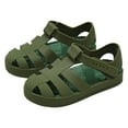 thumbnail image 3 of Mepaouo Jelly Sandals for Girls Closed Toe Princess Summer Dress Shoes Fisherman Gladiator Water Flats, 3 of 5