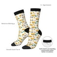 thumbnail image 4 of Susaid Cars Print Men's Moisture Wicking Cushioned Crew Work Boot Socks Suitable for Size 36-45, 4 of 6