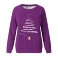 thumbnail image 4 of Enjoytime Pullover Sweatshirts for Women Christmas Tree Printed Long Sleeve Tops Xmas Holiday Casual Crewneck Sweatshirt Fall Fashion Winter Clothes, 4 of 4