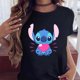 thumbnail image 4 of Camiseta de dibujos animados de Disney para mujer, Tops negros de manga corta, nueva moda, 4 of 5