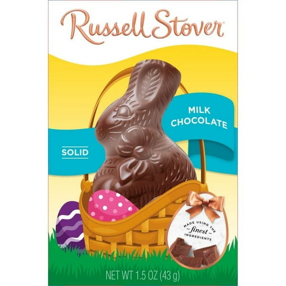 RUSSELL STOVER Easter Solid Milk Chocolate Easter Bunny, 1.5 oz.