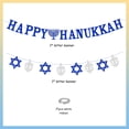 thumbnail image 5 of Happy Hanukkah Banner Chanukah Decorations Festival Party Decorations Silver Blue Glitter with Star for Hanukkah Holiday Wall Fireplace Party Supplies, 5 of 5
