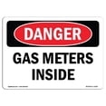 thumbnail image 1 of SignMission OS-DS-A-1218-L-2164 12 x 18 Po Signe de Danger OSHA - Compteurs de Gaz à l'Intérieur, 1 of 1