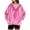 Hot Pink #33, variant on WULMLEO Women V Neck Fuzzy Fleece Pullover Sweatshirt - Oversized Long Sleeve with Pockets Cozy Fall Winter Casual Wear Hot Pink 2XL