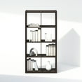 thumbnail image 6 of Furinno Simple Open Back Cube Storage Organizer, Standing Shelf, 8-Cube, Dark Oak, 6 of 6