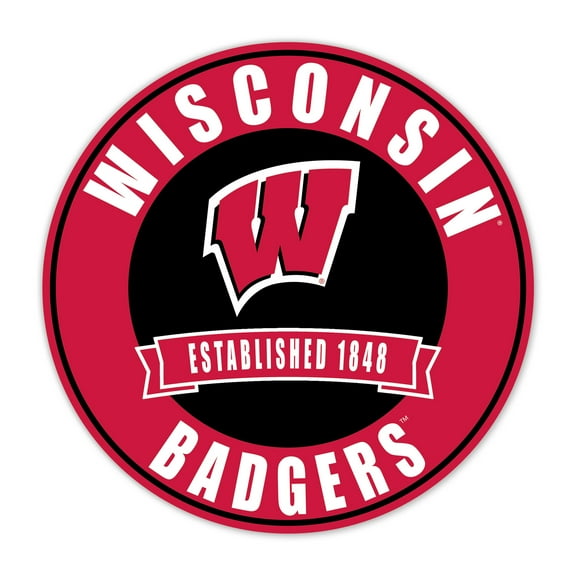 Wisconsin Badgers 24" Circle with Banner