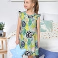 thumbnail image 4 of Fotbe Shell Clam Vestido de Dormir para Niñas de 3 a 10 Años, Mangas Cortas, Estilo Princesa, Pijama Camisón con Mangas Voladas-X-Large, 4 of 6