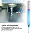thumbnail image 4 of Milling Cutter, Nose End Cutter, Double Flute Milling Cutter Blue Coated Durable For Cutting Hardwood Plywood, 4 of 8