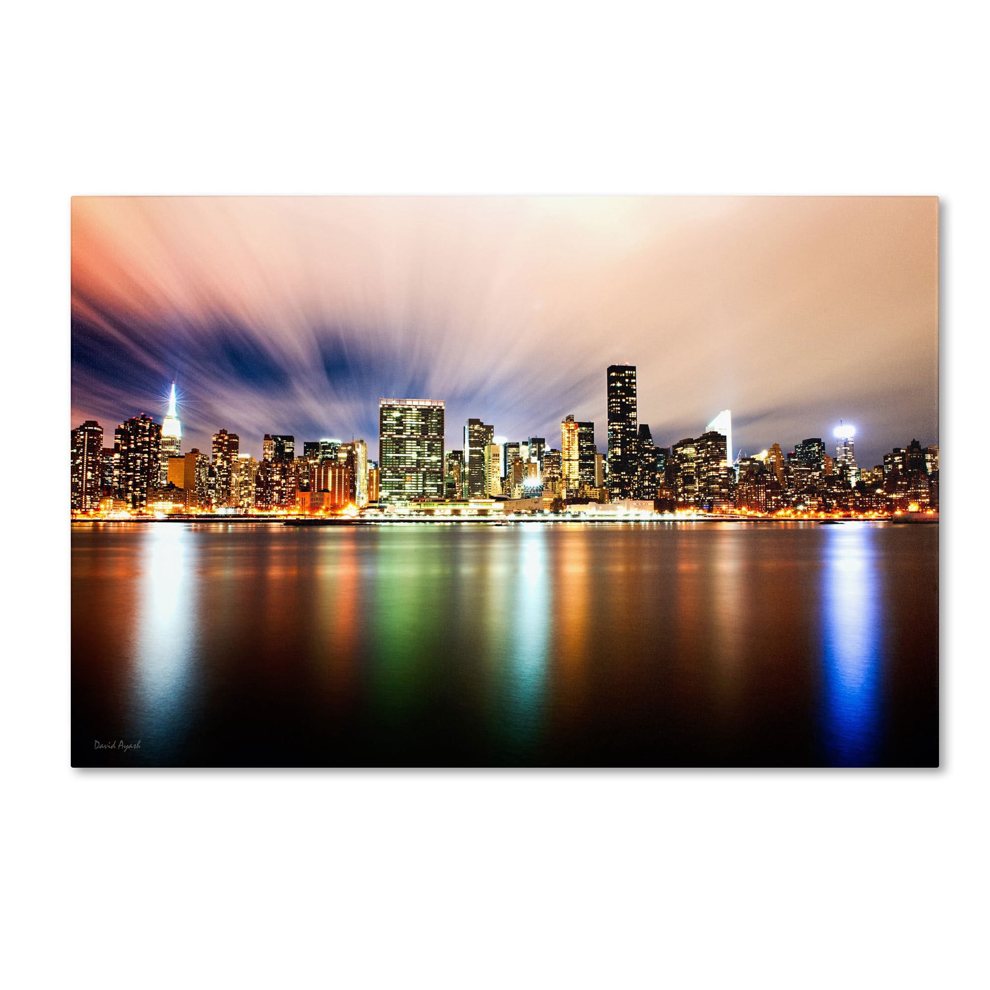 Trademark Fine Art "Midtown Over the East River-IV" Canvas Art by David Ayash