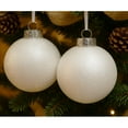 thumbnail image 5 of SLEETLY 4-Pack Large White Christmas Ball Ornaments – Big 4.72” Shatterproof Glitter Snowball Decorations for Holiday Xmas Tree Decor, 5 of 7
