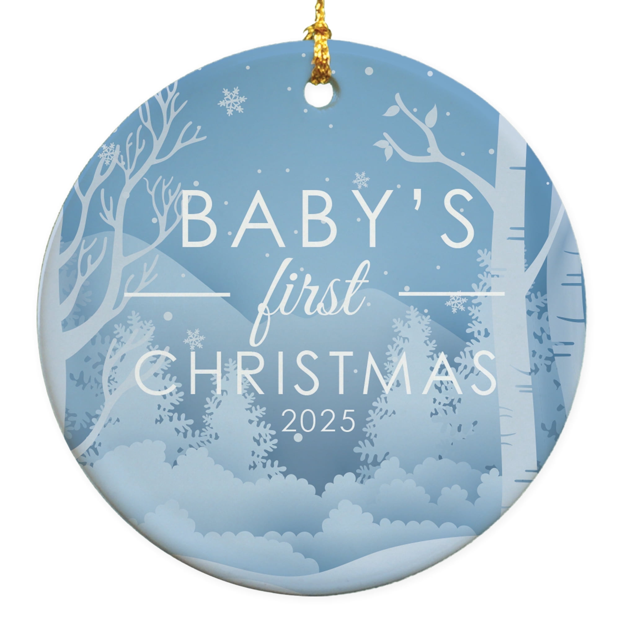 2025 Baby's First Christmas Christmas Round Disc Ornament