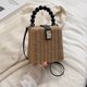 thumbnail image 1 of LHSHID Summer Rattan Small Square Bag Casual Style Beach Bag Handbag Woven Handmade Top-handle Bag Shopping Portable Purse Totes, 1 of 6