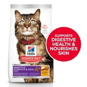 Hill's Science Diet Adult Sensitive Stomach & Skin Chicken & Rice Recipe Dry Cat Food, 15.5 lb bag