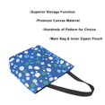 thumbnail image 3 of FORMRS Womens Canvas Tote Bag with Zipper Inner Pocket Shoulder Handbag, Green Dots, 3 of 7