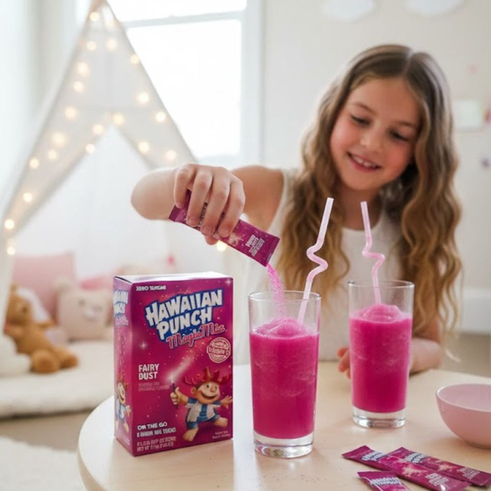 Hawaiian Punch Magic Mix Fairy Dust Drink Mix (2 Pack)  Zero Sugar On-The-Go Powder Sticks with Vitamin C