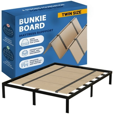Continental Sleep, Foldable Box Spring, Bunkie Support Board to Minimize, Good for Day, Trundle, Bunkbed & Platform Bed, No Assembly Needed, Twin, Beige