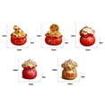 thumbnail image 5 of Lohuatrd Fortune Money Bag Ornament Resin Red Lucky Bag Statue Festive Table Decor for New Year Spring Festival, 5 of 7
