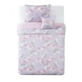 thumbnail image 4 of My World Rainbow Unicorn Purple and Pink Polyester 3-Piece Twin Comforter Set, Unicorns Themed, for Kids, Oeko-TEX Certified, 4 of 6