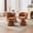 Terracotta, variant on 360° Swivel Bar Stool – Adjustable Height Chenille Upholstered Round Chair for Kitchen Island, Single, Beige