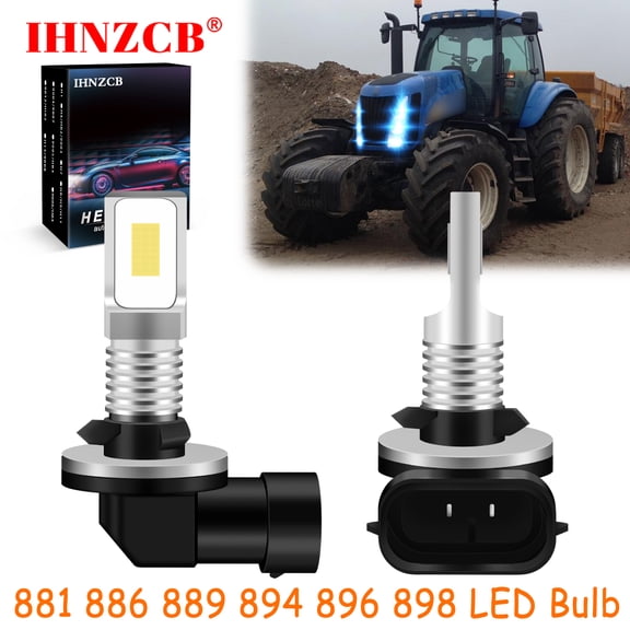IHNZCB for Ford New Holland Cr920 T2210 Tg230 More Tractor / Lawn Mower LED Headlights Bulb 881 886 889 894 896 898 Ice Blue,Y34