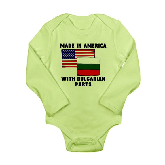 CafePress - Made In America With Bulgarian Parts Body Suit - Long Sleeve Infant Bodysuit