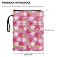 thumbnail image 5 of HELLHERO Polyester Fabric Book Sleeve Cover for Women Book Club Gifts for Journals Planners Books Handle, Strawberries Daisies, 5 of 5