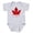 Heather Gray, variant on CafePress - Red Maple Leaf - Cute Infant Bodysuit Baby Romper - Size Newborn - 24 Months