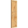 thumbnail image 6 of 16 1/8"W X 54"H Timbercraft Three 5 3/8" Boards Framed Board-N-Batten Shutters W/Z-Bar, Rough Sawn Western Red Cedar (Per Pair), 6 of 13