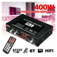 thumbnail image 2 of Universal 400W G30 HIFI Bluetooth Car Power Amplifier FM Radio Player Support SD / USB / DVD / MP3 with Remote Controller ,Scalable Fun, 2 of 5
