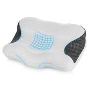 Elviros CPAP Pillow for Sleeping, Adjustable Height Neck Support Pillow with Memory Foam for CPAP Users with Sleep Apnea, Suitable for Side and Back Sleepers