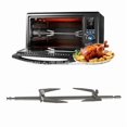 thumbnail image 2 of Stainless Steel Rotisserie Grill Stand for Oven - 28cm/34cm Adjustable Sizes, Rotatable Design with Secure Grill Forks, Easy Assembly for Versatile Cooking of Chicken, Vegetables & More (Single Fork, 2 of 3