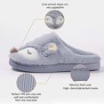 thumbnail image 5 of QISIWOLE Women's Home Lovely Animal Print Slippers Plush Warm Antiskid Pet Slippers,rollbacks, 5 of 7