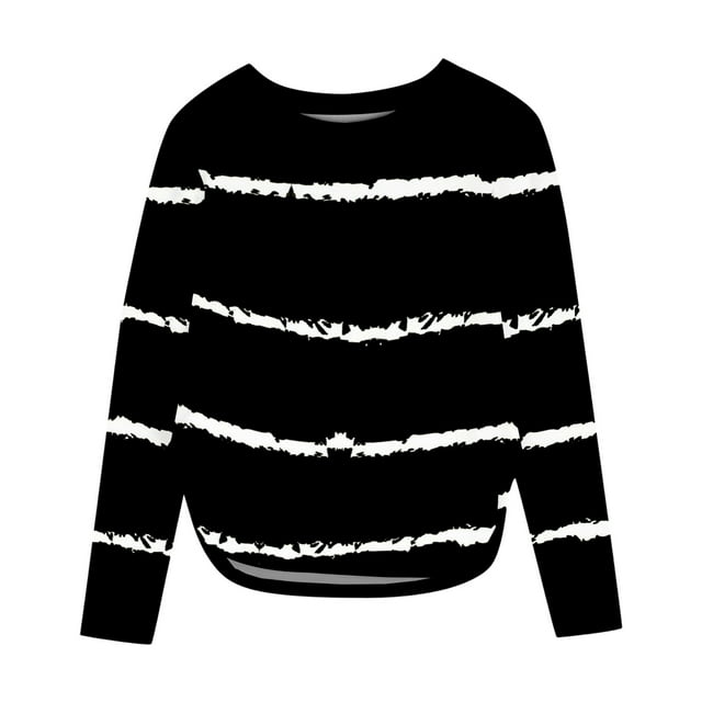 T-shirts Noirs Garçon Fille pour Sortir pour Enfants Fille Garçon Été Automne Manches Longues Col Rond Spandex Graphique Tunique Ajustée Rayée Fente Hauts Chemise Enfant 2025 Vêtements Concert Country Y2K 3 Ans