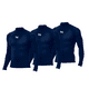 thumbnail image 1 of Playera Deportiva Manga Larga Unisex Licra de Compresion Comoda y Fresca Pack 3 azul marino G ZAPARI Licra Deportiva, 1 of 9