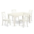 thumbnail image 2 of East West Furniture Weston 5-piece Wood Dining Table Set in Linen White, 2 of 6