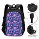 thumbnail image 3 of Balery Blue Skull Rose Mochila con carga USB para hombre y mujer - Mochila impermeable y antirrobo para laptop con puerto USB para viajes, trabajo, 3 of 7