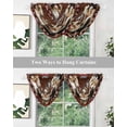 thumbnail image 5 of Waterfall Valances for Windows, Red Chef Kitchen Sheer Valance Curtains, Kitchen Gourmet Black Plaid Vintage Rod Pocket Elegant Swag Valances for Living Room Bedroom, 47.2"x38.5", 1 Panel, 5 of 8