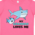 thumbnail image 4 of Inktastic My Grandad Loves Me with Cute Sharks Boys or Girls Toddler T-Shirt, 4 of 5