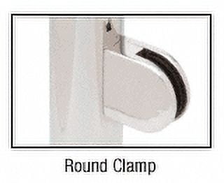 CRL PR36EBS Brushed Stainless 36" Steel Round Glass Clamp End Post Railing Kit