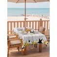 thumbnail image 3 of 52x70 Inch Outdoor Tablecloth with Umbrella Hole Zipper Rectangle Academic Cap Diploma Rectangular Tablecloths Outside Waterproof Modern Graduation Star Wooden Patio Table Cloth Cover for Picnic, 3 of 8